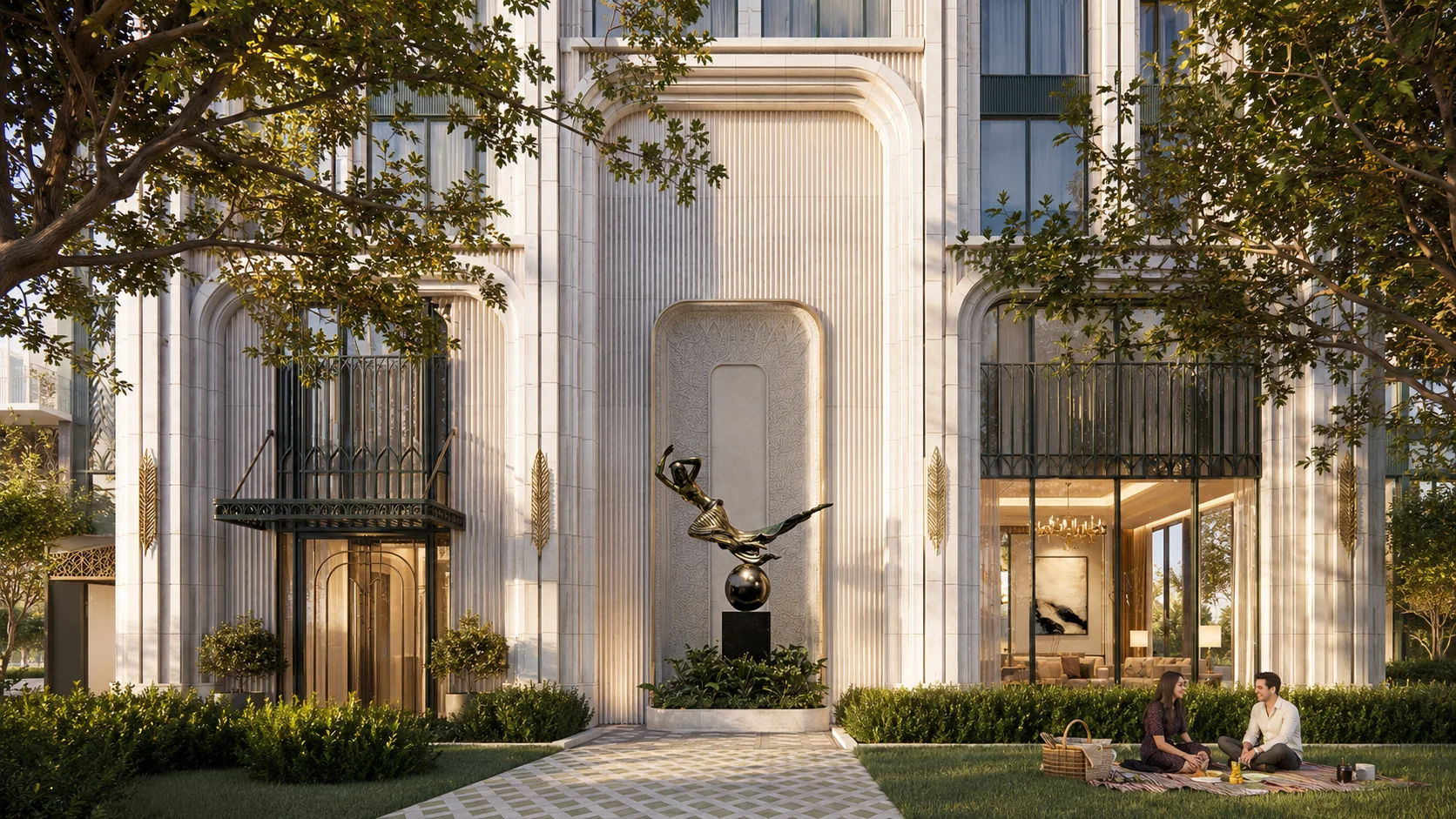 Concept rendering of the formal residential arrival proposed for 201 Arkona Court
