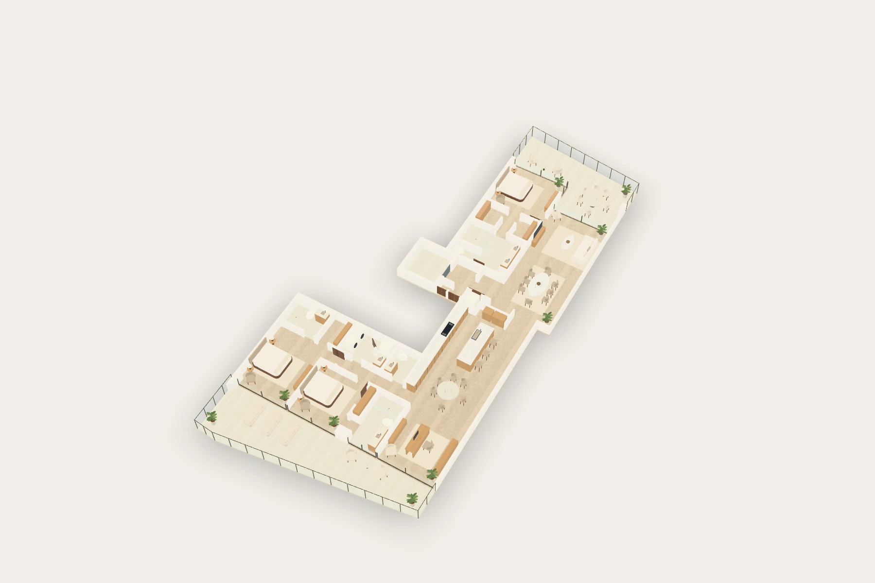 Interactive 3D floor plan of The Berkeley Residence G