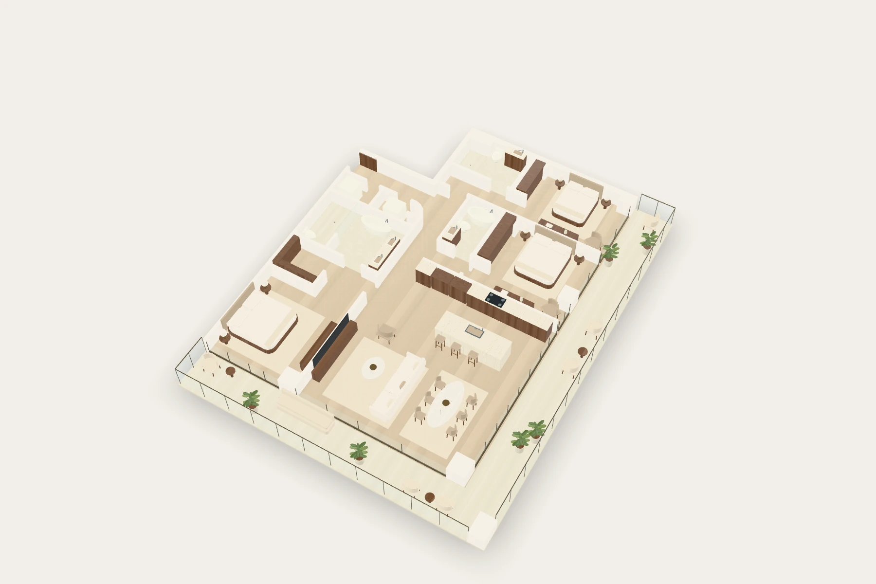 Interactive 3D floor plan of Mr. C Residence 01A