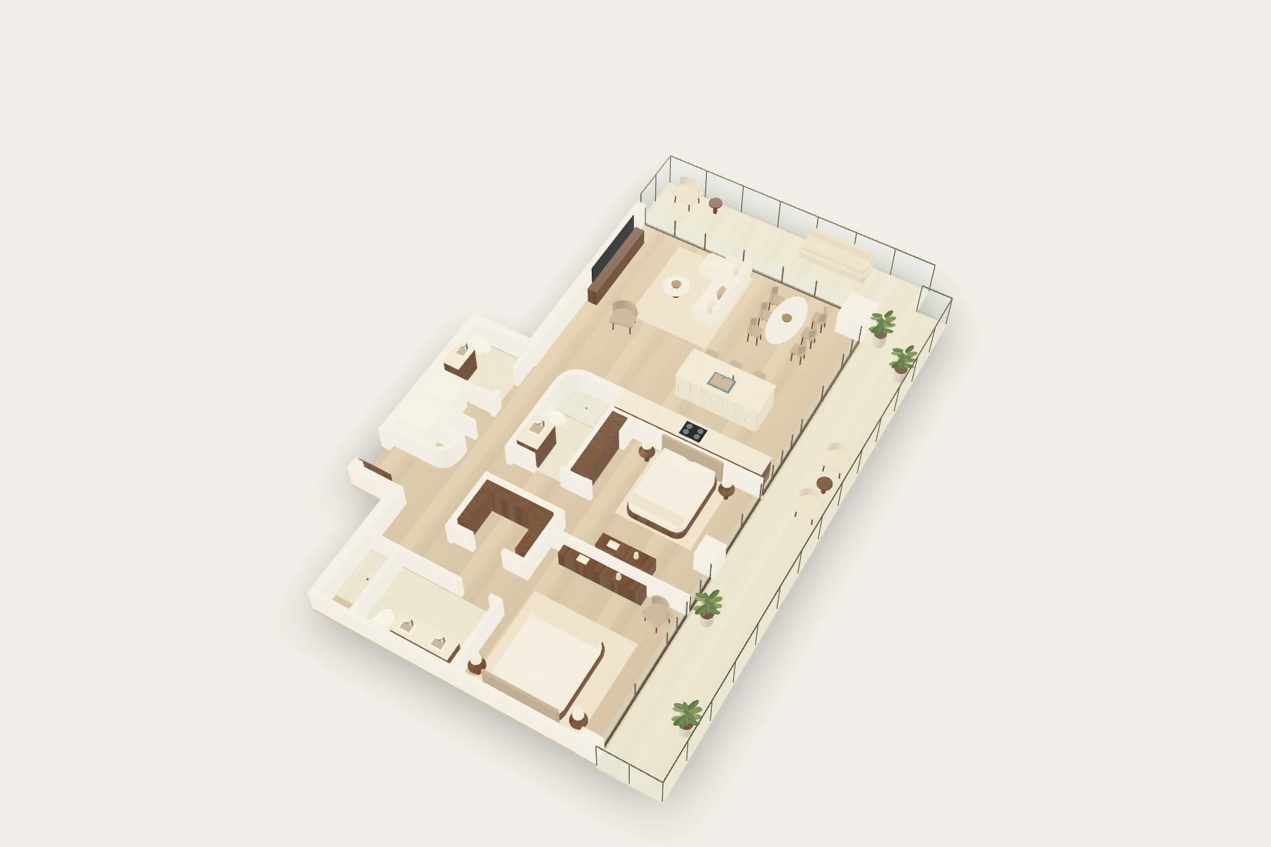 Interactive 3D floor plan of Mr. C Residence 02A