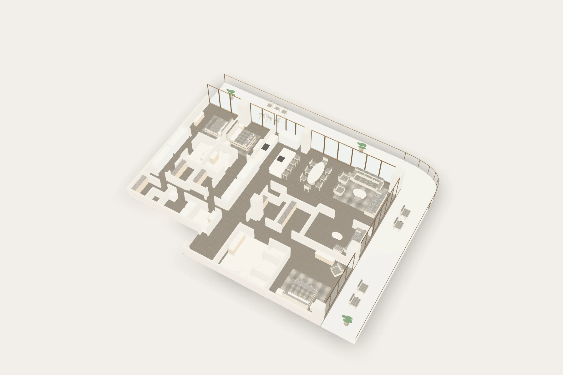 Interactive 3D floor plan of Olara Residence C