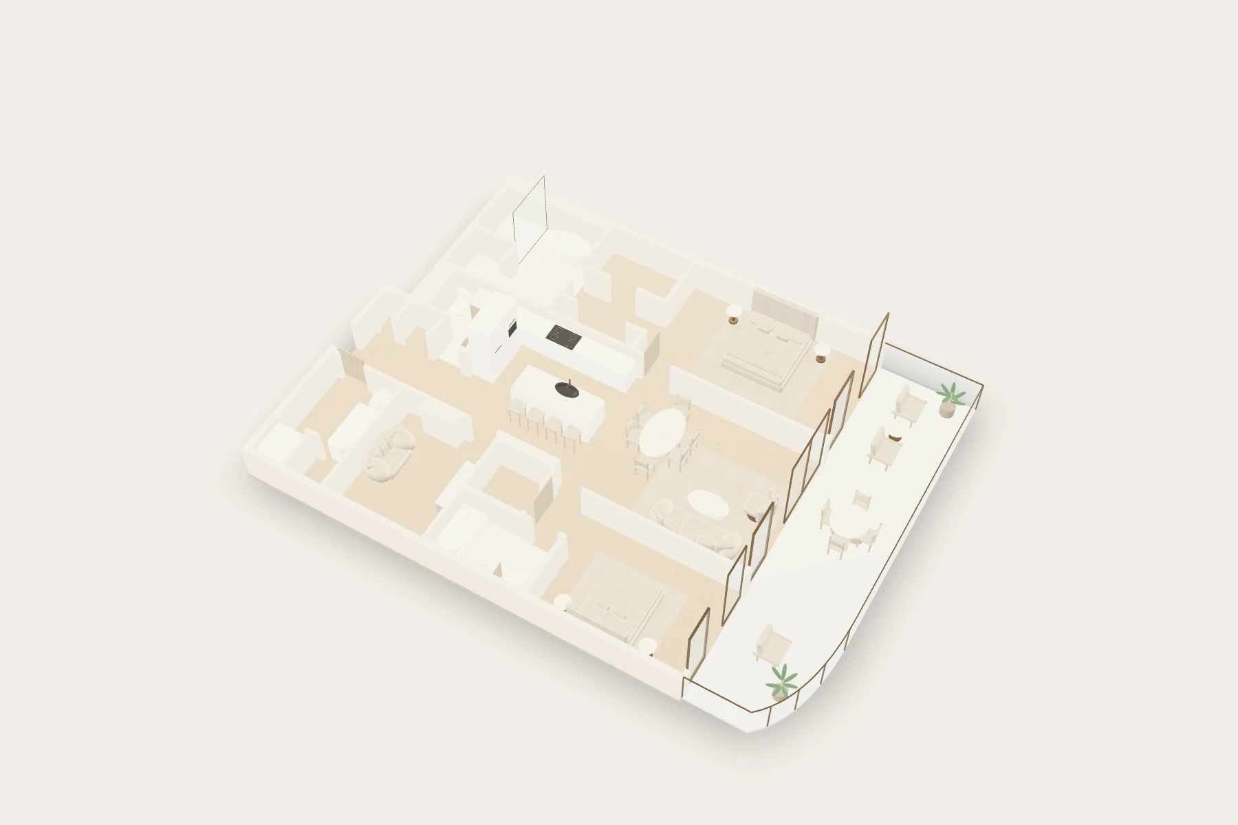 Interactive 3D floor plan of Olara Residence D