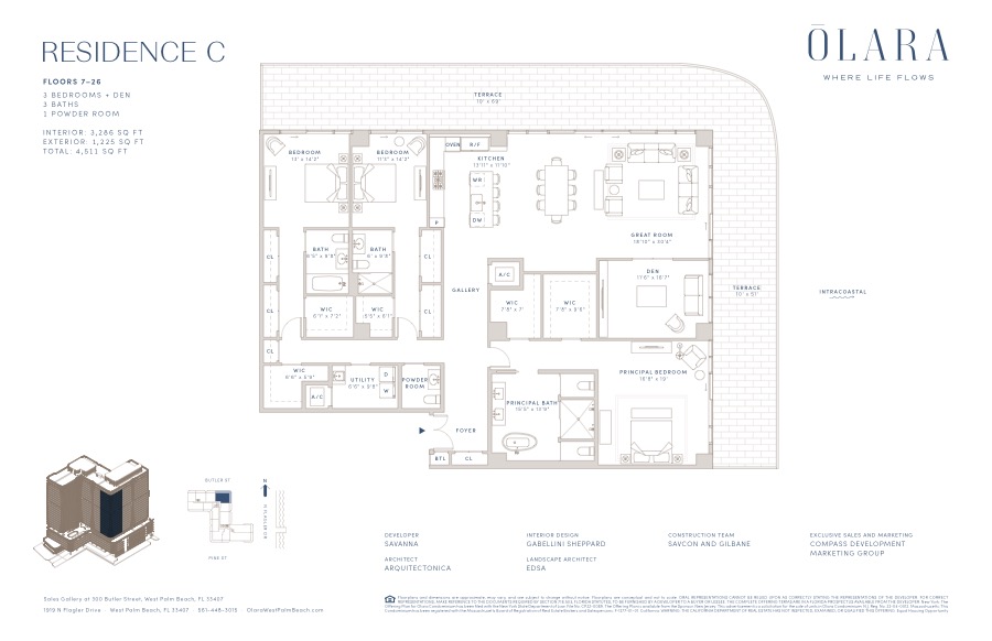 Released Olara Residence C floor plan; open the PDF for readable drawing details