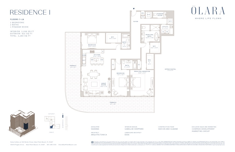 Released Olara Residence I floor plan; open the PDF for readable drawing details